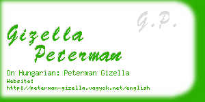 gizella peterman business card